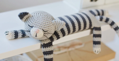 Gato dormilon a crochet paso a paso